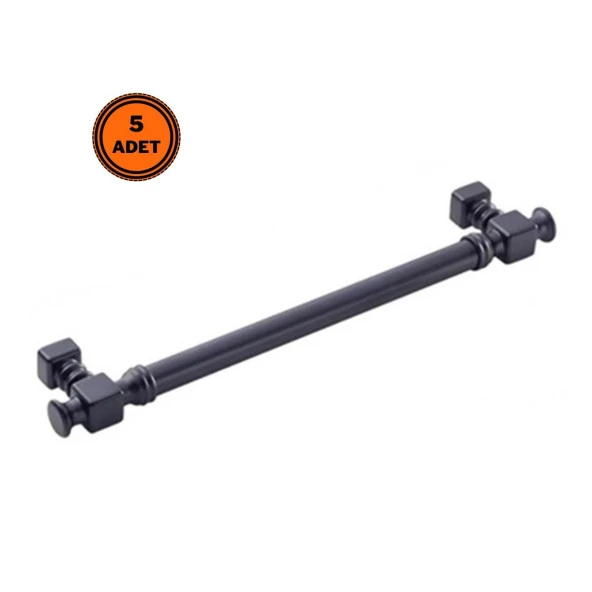 5 Adet Doğanlar Dragon 128 mm Mobilya Kulp Mat Siyah