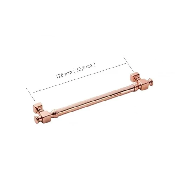 5 Adet Doğanlar Dragon 128 mm Mobilya Kulp Süper Rose Bronz - 2