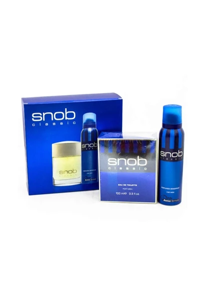 Snob Classic EDT+Deodorant Gift Set, - 4