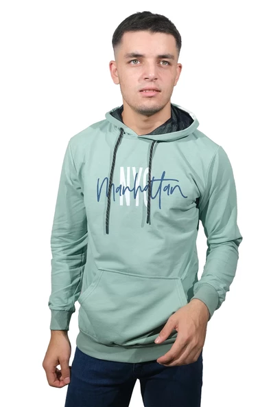 Erkek Nyc Mint Kapüşonlu Sweatshirt 227