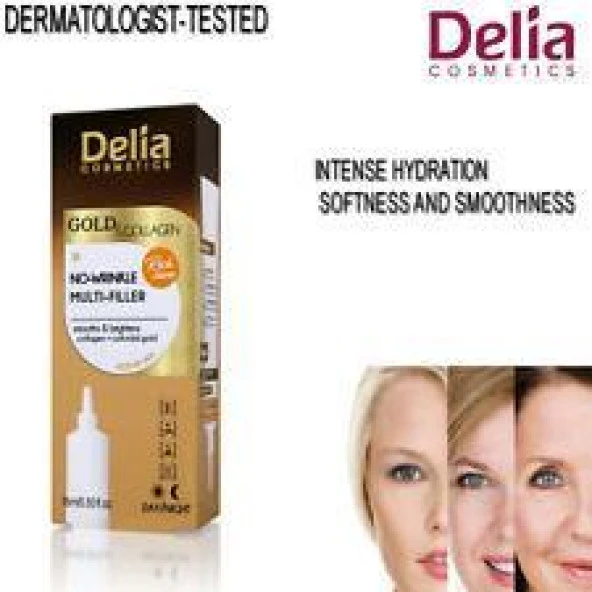 Delia Gold Collagen No-Wirinkle Multi Filer Kırışık Giderici Gündüz Gece Göz Çevresi Kremi 15 Ml - 2