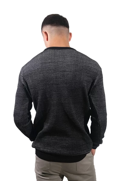 Erkek O Yaka Siyah Kazak 2255 - 2