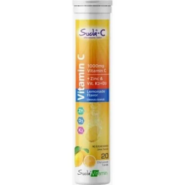Suda-C Vitamin C Lemonade 20 Efervesan Tablet