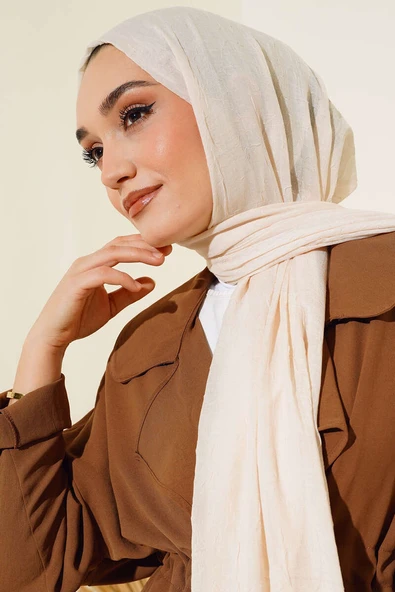 Organik Bambu Kraş Şal Bej - 2