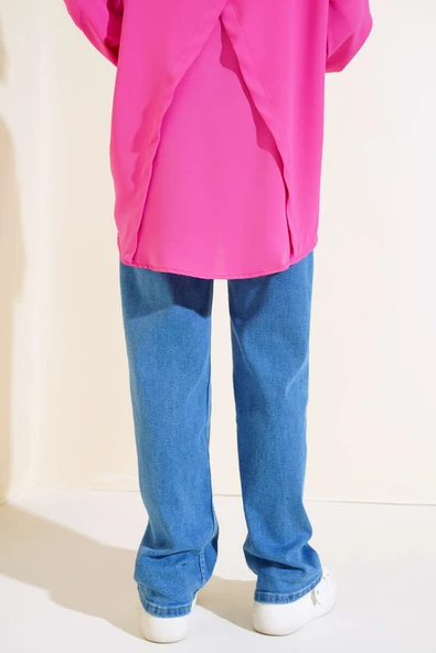 Uzun Salaş Kot Pantolon Kot Mavisi - Resim 3