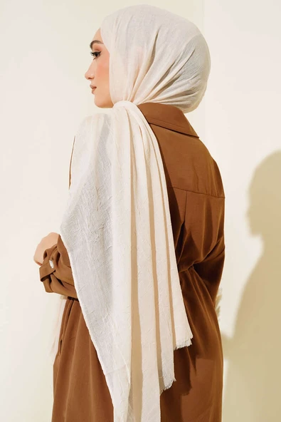 Organik Bambu Kraş Şal Bej - 3
