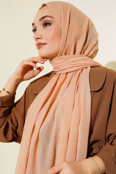 Organik Bambu Kraş Şal Latte - Resim 2