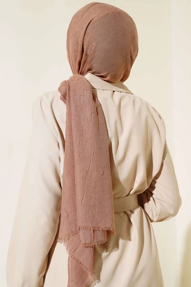 Organik Bambu Kraş Şal Vizon - Resim 3