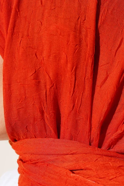 Organik Bambu Kraş Şal Kiremit - Resim 4