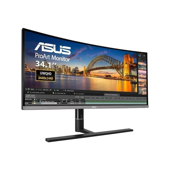 34.1 ASUS PA34VCNV CURVED 3800R VA 3440X1440 WUHD 21:9 60HZ 5MS CALMAN VERIFIED USB-C DOCKING PD 96W RJ45 ERGONOMIC STAND GREEN SUSTAINABILITY