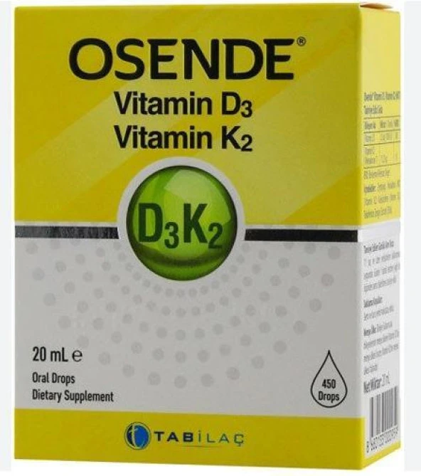 Osende Vitamin D3 K2 Damla 20 ml