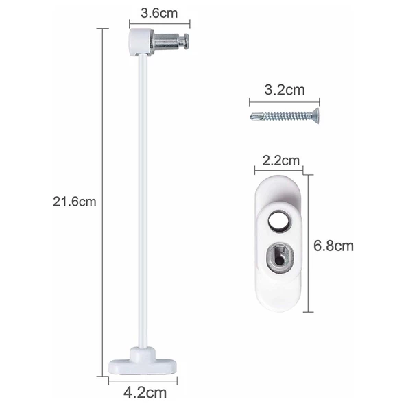 Çelik Halatlı Kilit Pvc Pencere Emniyet Çocuk Kilidi (100 Adet) - 4