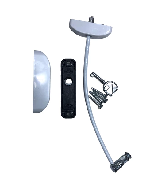 Çelik Halatlı Kilit Pvc Pencere Emniyet Çocuk Kilidi (100 Adet) - 3