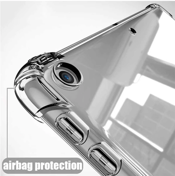 Apple iPad Air 3 / Pro 10.5 Kılıf Kalem Bölemli Standlı Darbelere Dayanıklı Şeffaf Kapak A2152 A2123 A2153 A2154 A1701 A1709 A1852 - 5