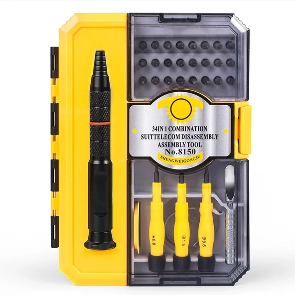 POWERMASTER 8150 34 UÇLU ÇOK FONKSİYONLU HASSAS TAMİRCİ TORNAVİDA SETİ - 3