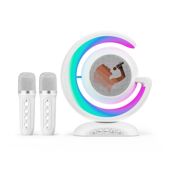YS 110 RGB LED Işıklı Karaoke Mikrofonlu Taşınabilir Kablosuz Hoparlör - 3