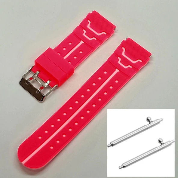 SMART KİDS AKILLI SAAT KORDONU UYUMLU SİLİKON PEMBE RENK - 20 MM ürün görseli