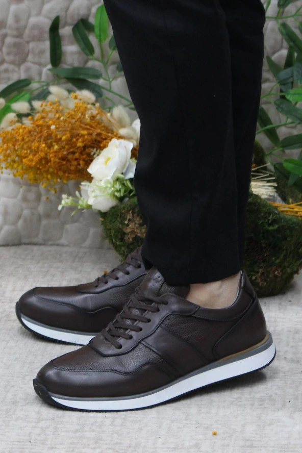 Mehmet Mete 1216 Kahve Casual Rahat Hakiki Deri Erkek Ayakkabı - 3