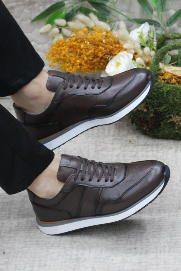 Mehmet Mete 1216 Kahve Casual Rahat Hakiki Deri Erkek Ayakkabı - 5