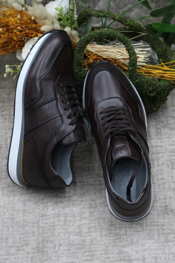 Mehmet Mete 1216 Kahve Casual Rahat Hakiki Deri Erkek Ayakkabı - 6