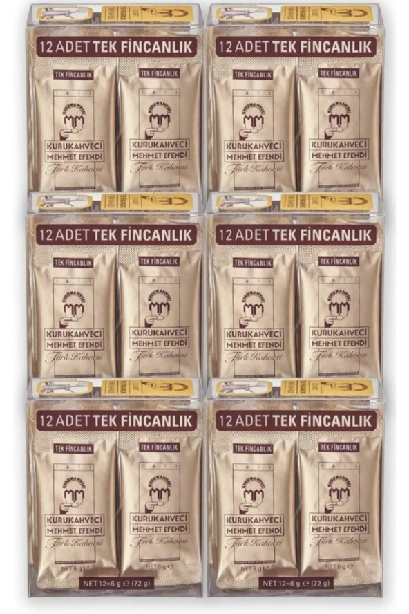 Kurukahveci Türk Kahvesi 12*6 g Tek Içimlik 6 Paket - 1