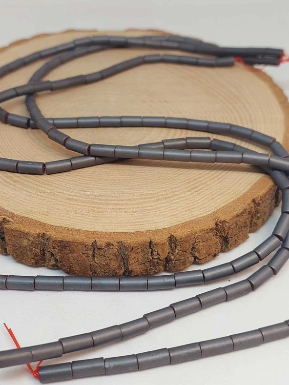 Hematit Taşı Dizi 3.5*8mm (48204) - Resim 3