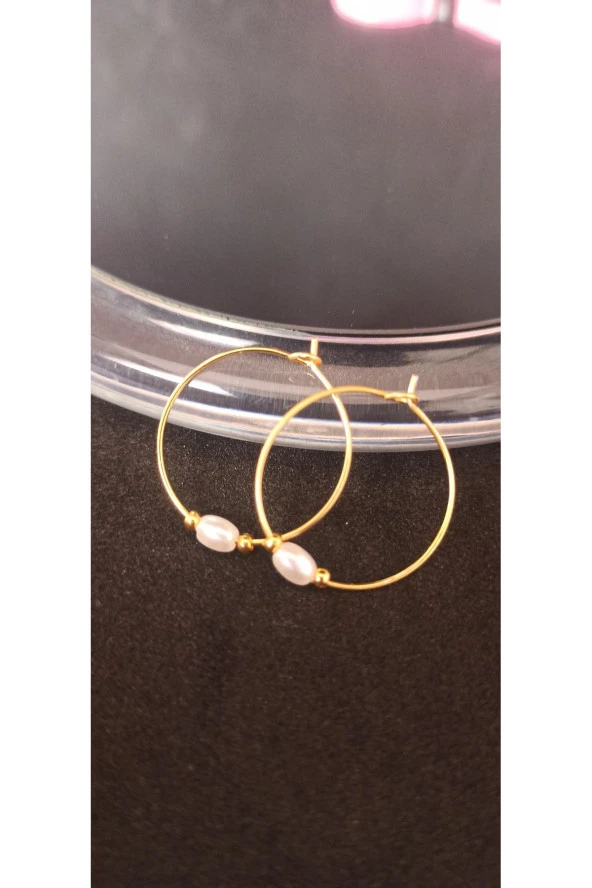 İnci Mode 24k Altın Kaplama Arpa Mayorka Dorikalı Tasarım Küpe ürün görseli