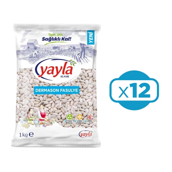 Yayla Dermason Fasulye 1000 gr x 12 Adet ürün görseli