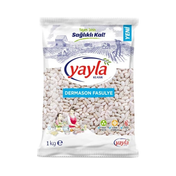 Yayla Dermason Fasulye 1000 gr x 12 Adet - Resim 3