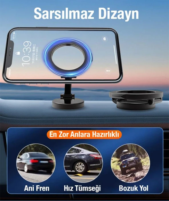 Coofbe Magfase Uyumlu Araç İçi Telefon Tutucu Masaüstü Telefon Tutucu İphone 13 14 15 Pro Max Tutucu - 3