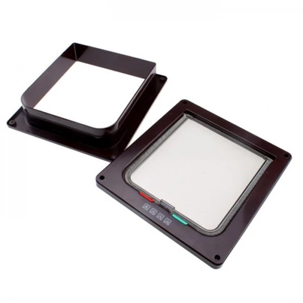 Kudi 4 Yollu Kedi Köpek Kapısı Kahverengi 22,5X22,5X10 - Resim 2