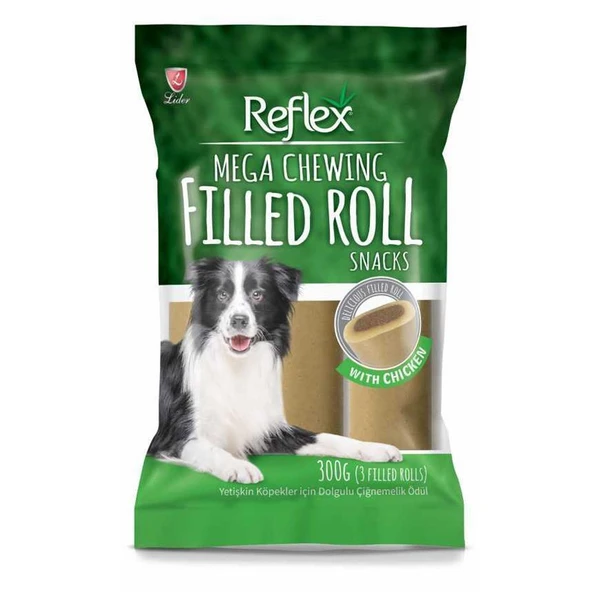 Reflex Chewing Filled Roll Tavuk Ekli Mega Dolgulu Köpek Ödül 300 Gr ürün görseli 1
