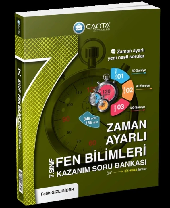 Çanta Yayınları 7.Sınıf Fen Bilimleri Zaman Ayarlı Kazanım Soru Bankası