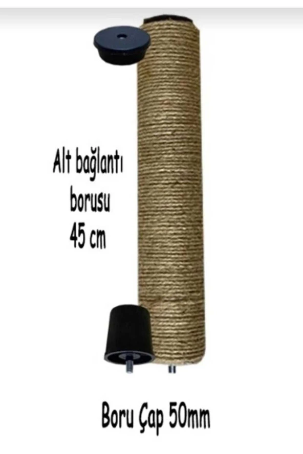 Kedi Tırmalama Sütunu - Kedi Evi Yedek Tırmalama Borusu - Tırmalama Tahtası - 45 Cm Dişi-Erkek