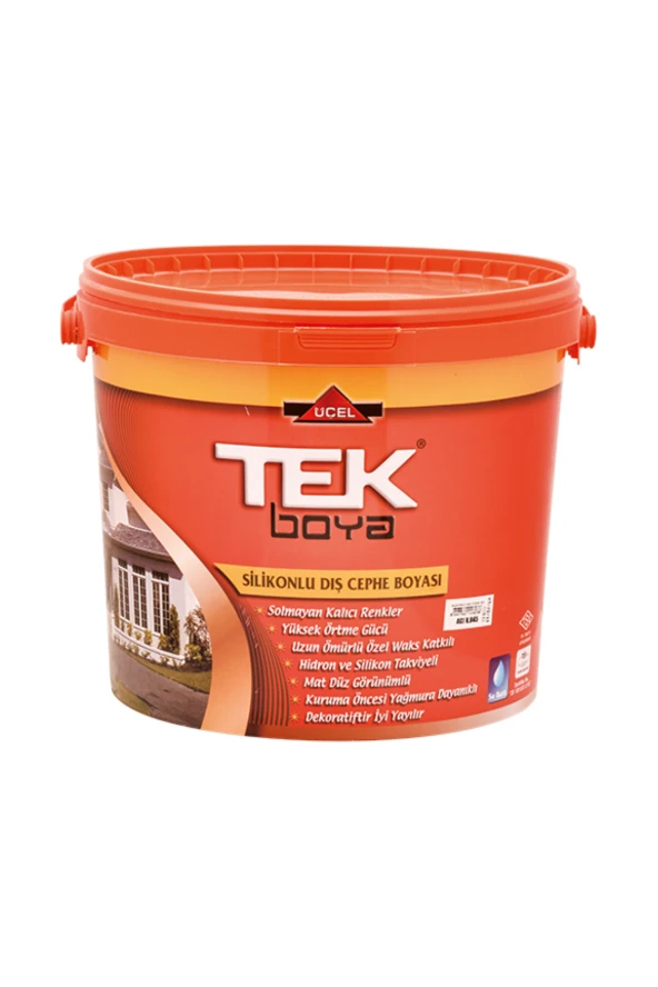 TEK SİLİKONLU DIŞ CEPHE BOYA GÜMÜŞ 7,5Lt