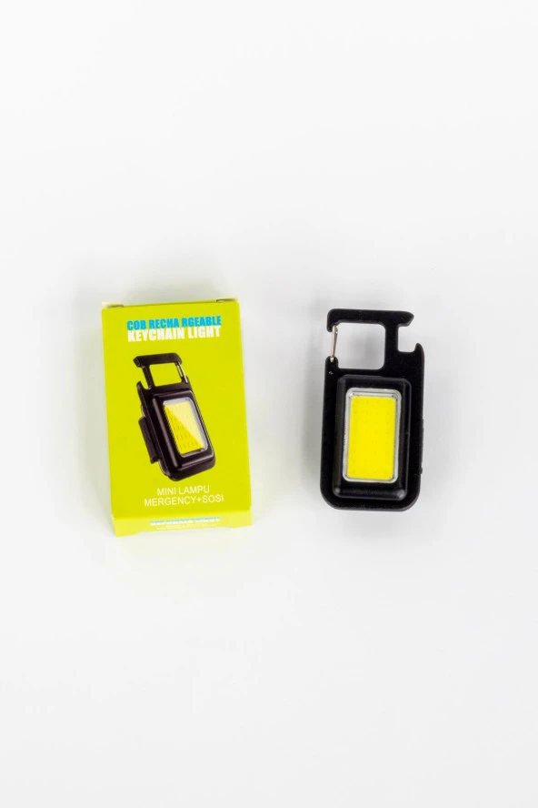 2 Adet Keychain Light 6w Ledli Mini Projektör Beyaz Işık USB şarjlı