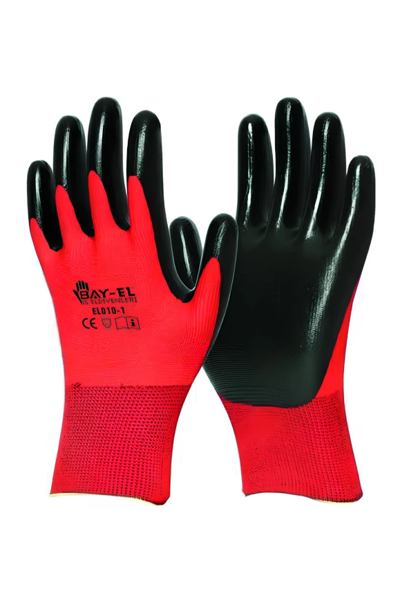 BAY-TEC ELDİVEN EKSTRA  10  (Kırmızı - Siyah)