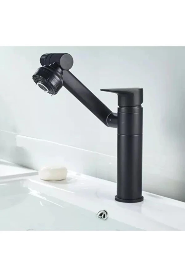 AKROBAT LAVABO BATARYA SİYAH BASİN MİXER - 2