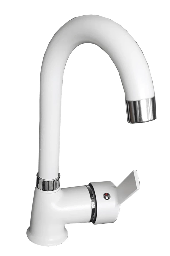 ŞAHİNLER MİX KUĞU LAVABO BATARYASI AÇ-KAPA BEYAZ