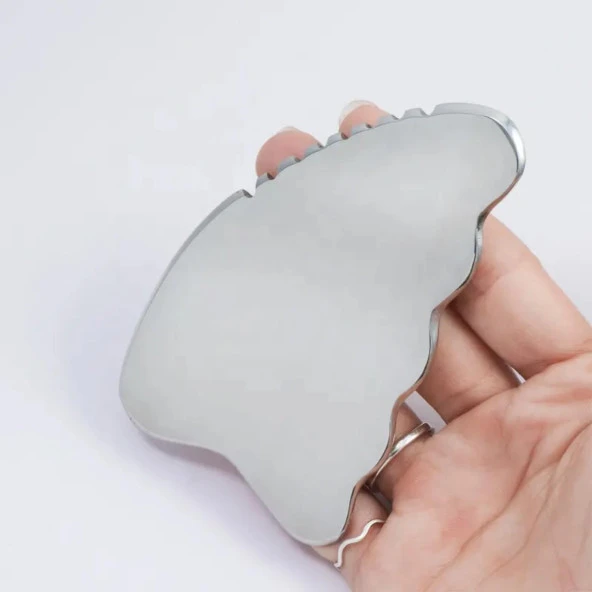 Metal Yüz Masaj Aleti Face Guasha Dalgalı Graston Aparatı - Resim 2