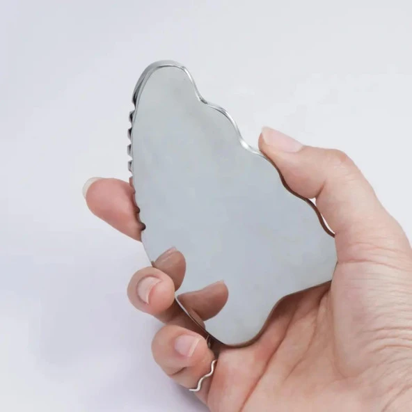 Metal Yüz Masaj Aleti Face Guasha Dalgalı Graston Aparatı - Resim 3