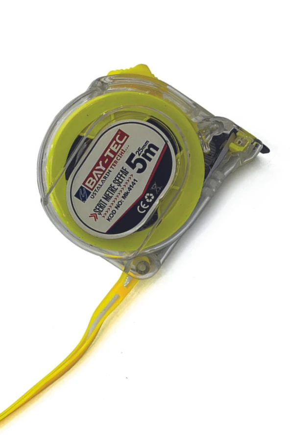 BAY-TEC ŞERİT METRE ŞEFFAF  5x25mm