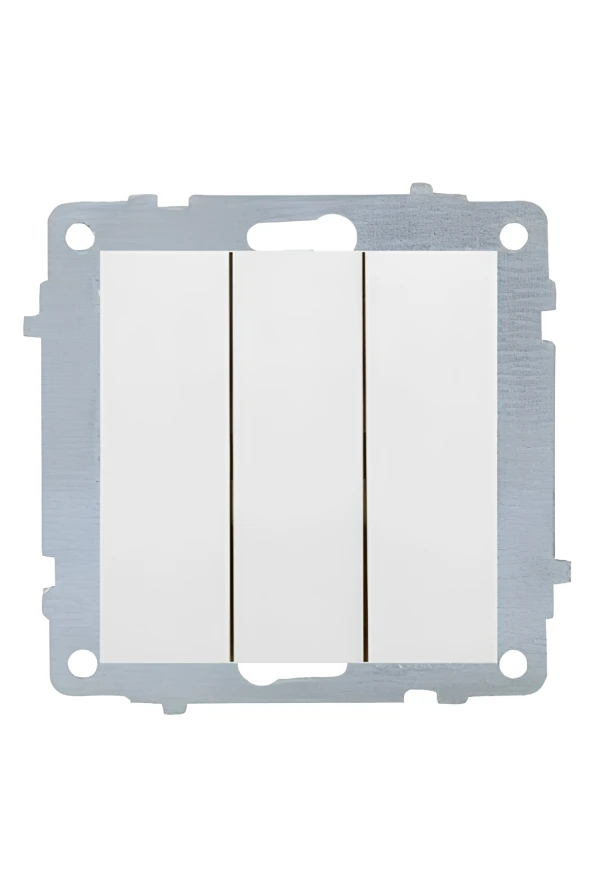 OVİVO BEYAZ ÜÇLÜ ANAHTAR M+K