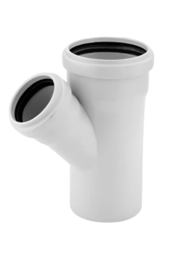 KALDE 110X75 3,2 PVC-U TEK ÇATAL 45°
