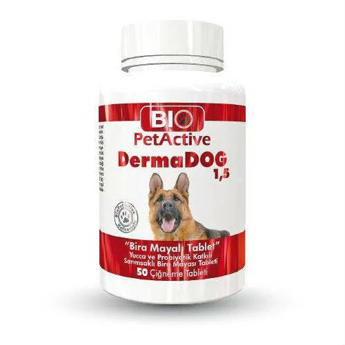 Bio Pet Active Dermadog 1,5 Köpekler Için Sarimsakli Maya Tableti 50 Adet ürün görseli 1