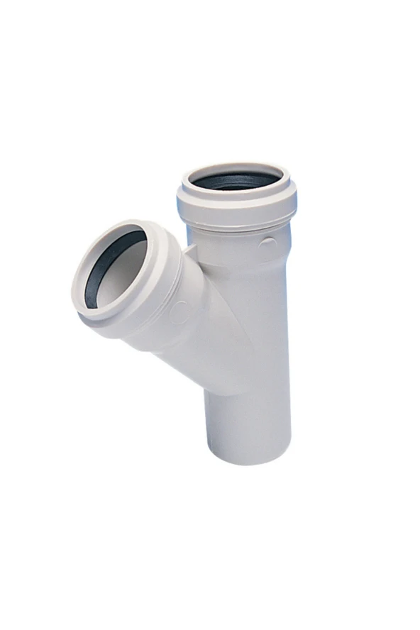 KALDE 125X110 3,2 PVC-U TEK ÇATAL 45°