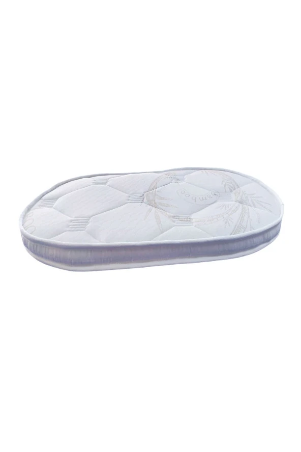 Anne Yanı Oval 40x80x10 Cm Bambu Beşik Yatağı - 2