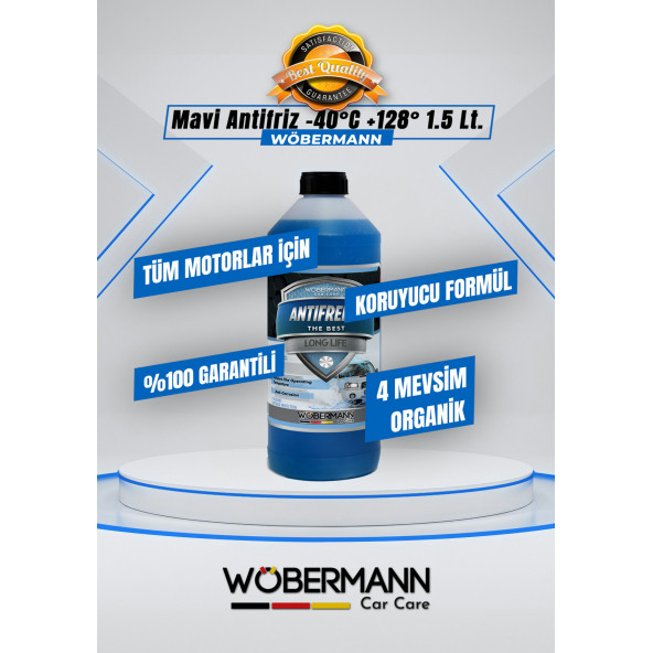 Wöbermann Mavi Antifriz 4 Mevsim Organik -40°C 1.5 Lt. - 2