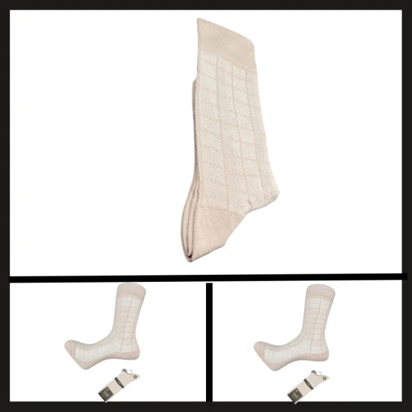 Uyguna-Yakala  Bej 18139-r2 Atlas Modal Erkek Çorabı-RAP.245 ürün görseli