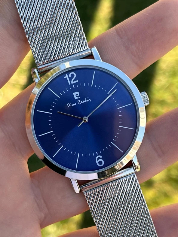 Pierre Cardin Çelik Kordon 30 Mt Suya Dayanıklı Özel Seri Hasır Kordon Erkek Kol Saati PCE800011F104 - Resim 3